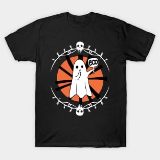 Halloween Cute Ghost Boo Sign T-Shirt